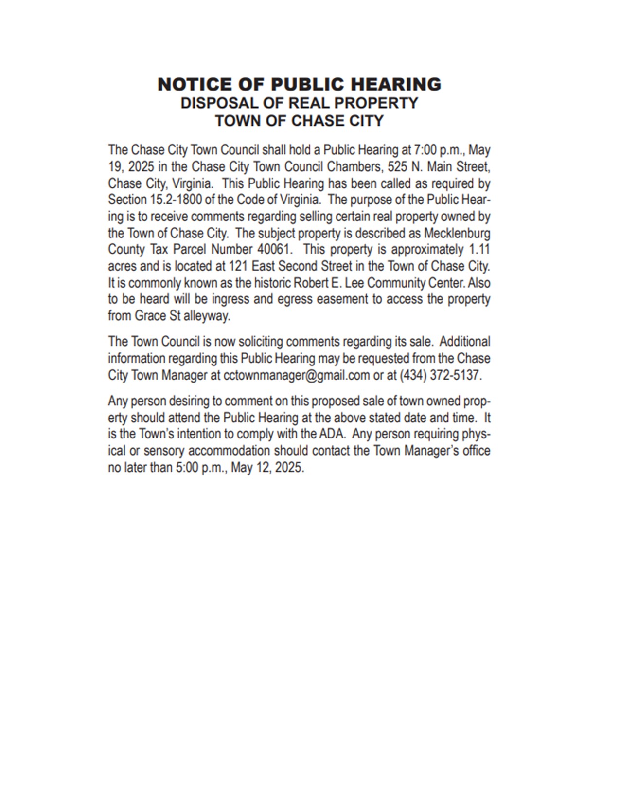 Public Hearing 519