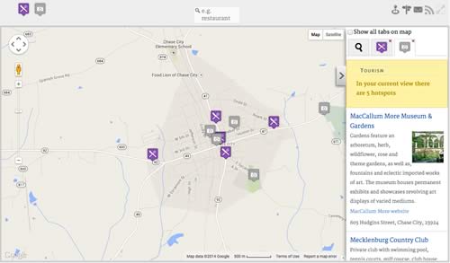 interactive map of Chase City VA
